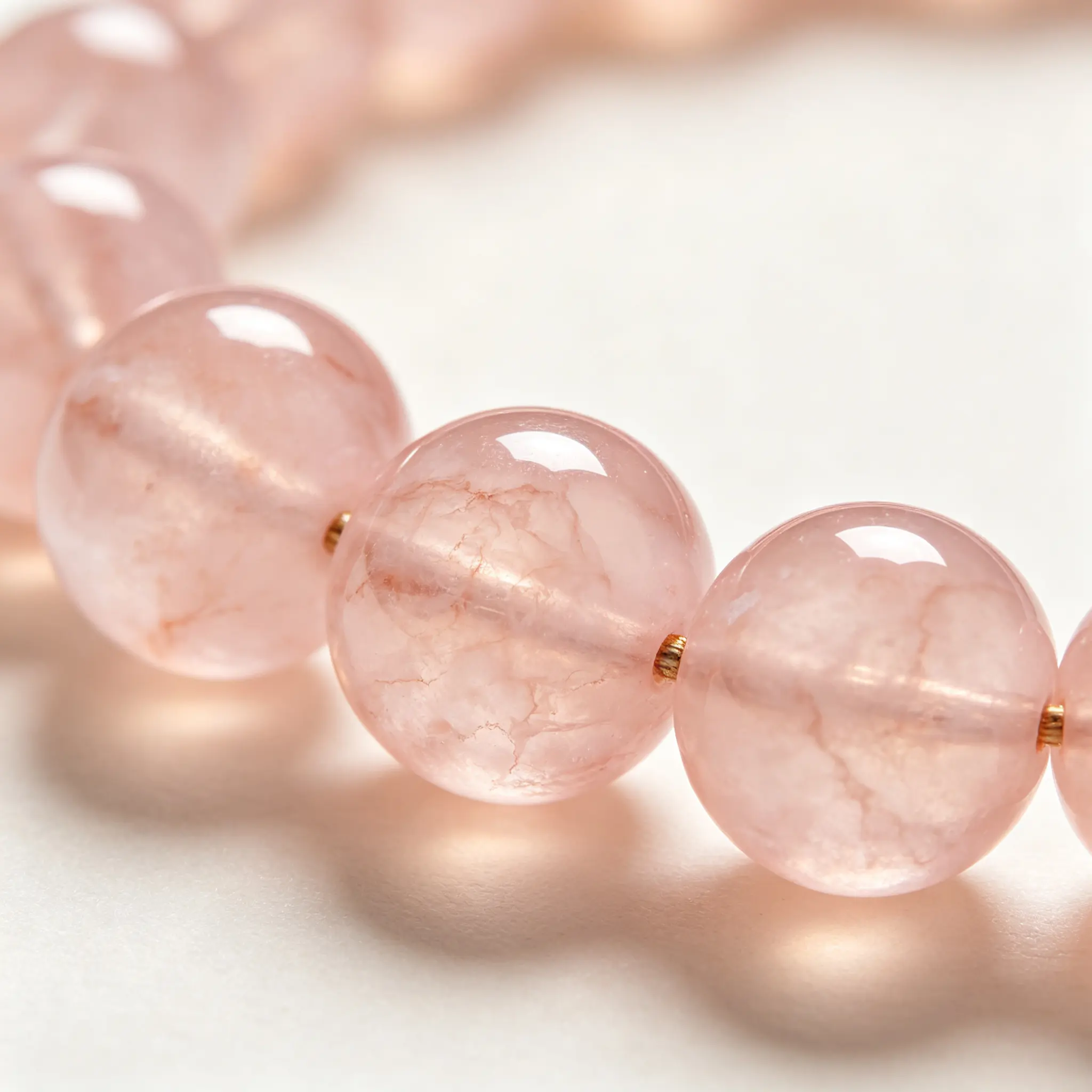 Rose Quartz Bracelet | Natural Heart Chakra Gemstone Jewelry | Koreli